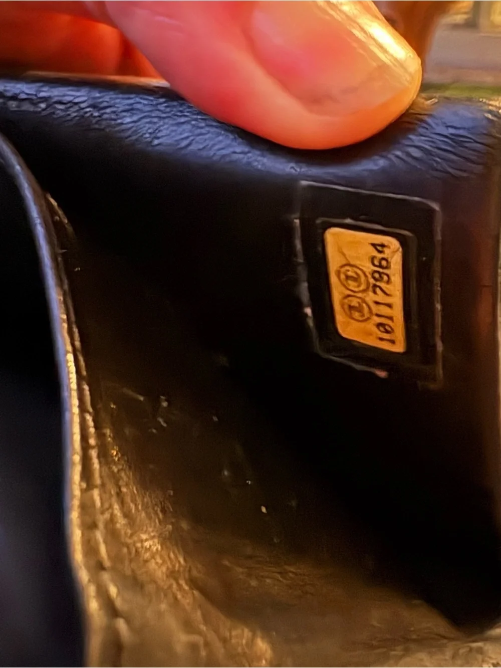 CHANEL Vintage CC Black Leather Wallet